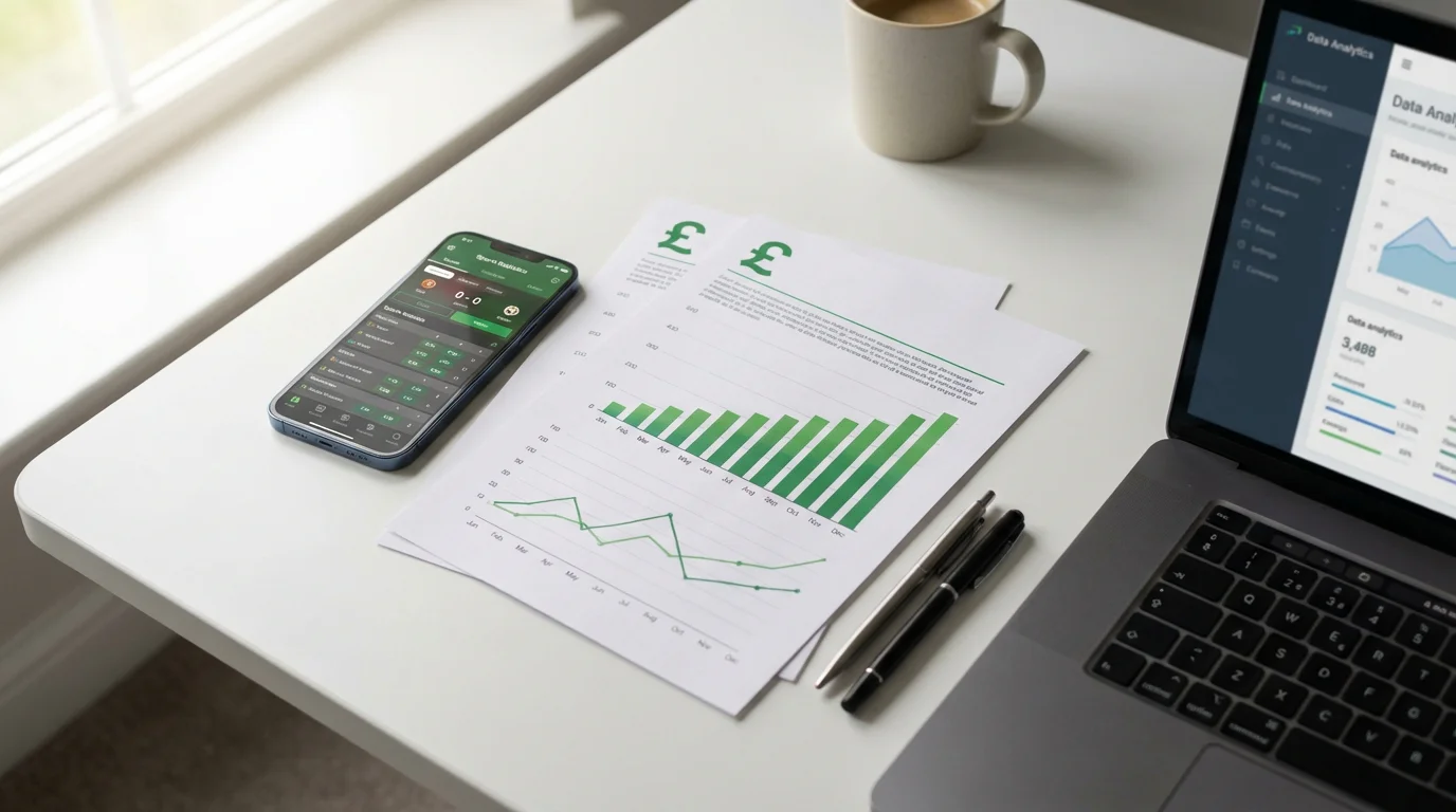 UK gambling market statistics dashboard showing NBA betting growth trends